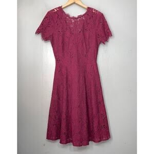 Miusol Size Small Burgundy Lace Mini Dress Dark Fairy Wedding Romantic Feminine